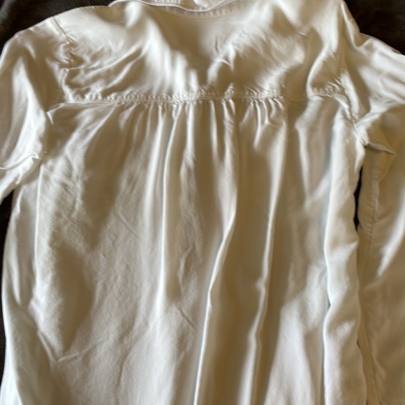 LOFT Petites White Button Down Shirt - Picture 6 of 7
